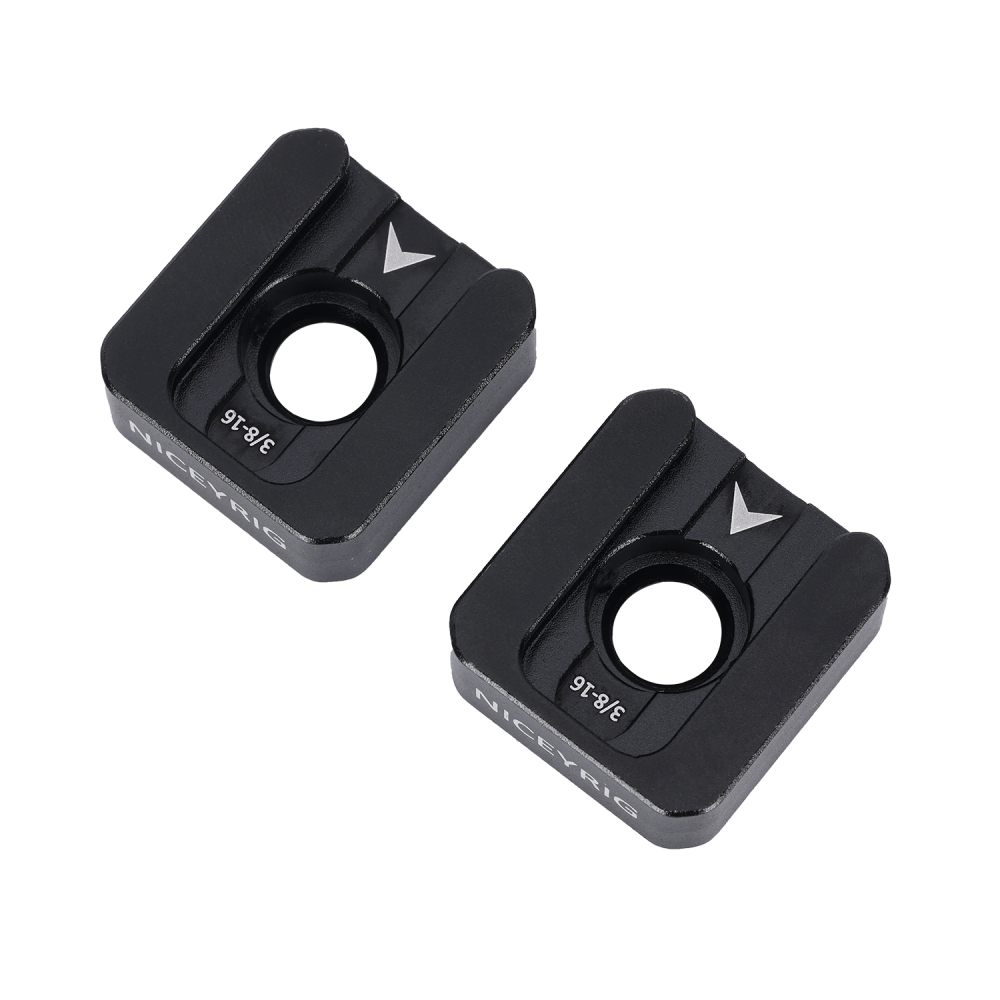 Niceyrig Cold Shoe Mount with Arri Locating Screws(3/8&1/4) Comes with Detachable Locating Pins
