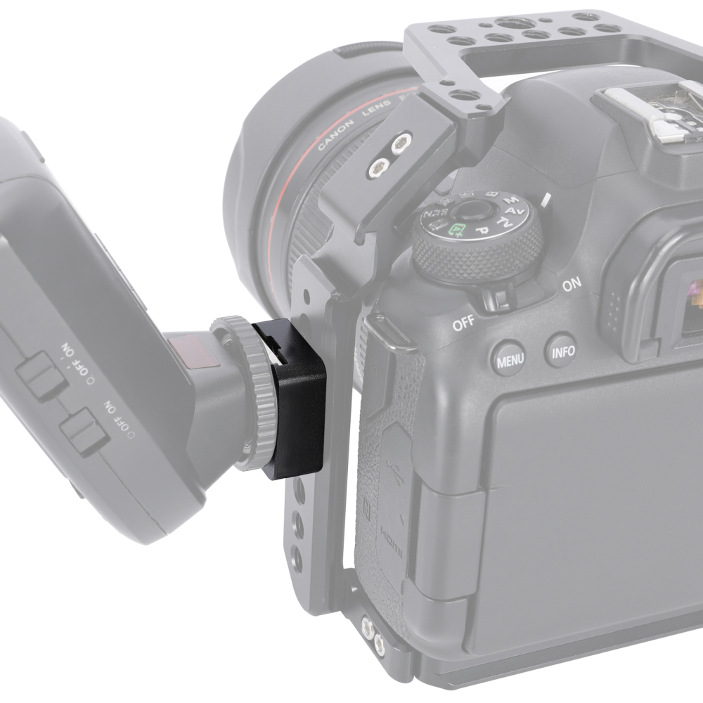 Niceyrig Cold Shoe Mount with Arri Locating Screws(3/8&1/4) Comes with Detachable Locating Pins-2Pack