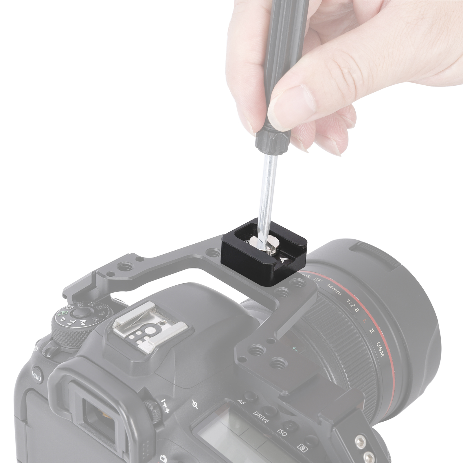 Niceyrig Cold Shoe Mount with Arri Locating Screws(3/8&1/4) Comes with Detachable Locating Pins-2Pack