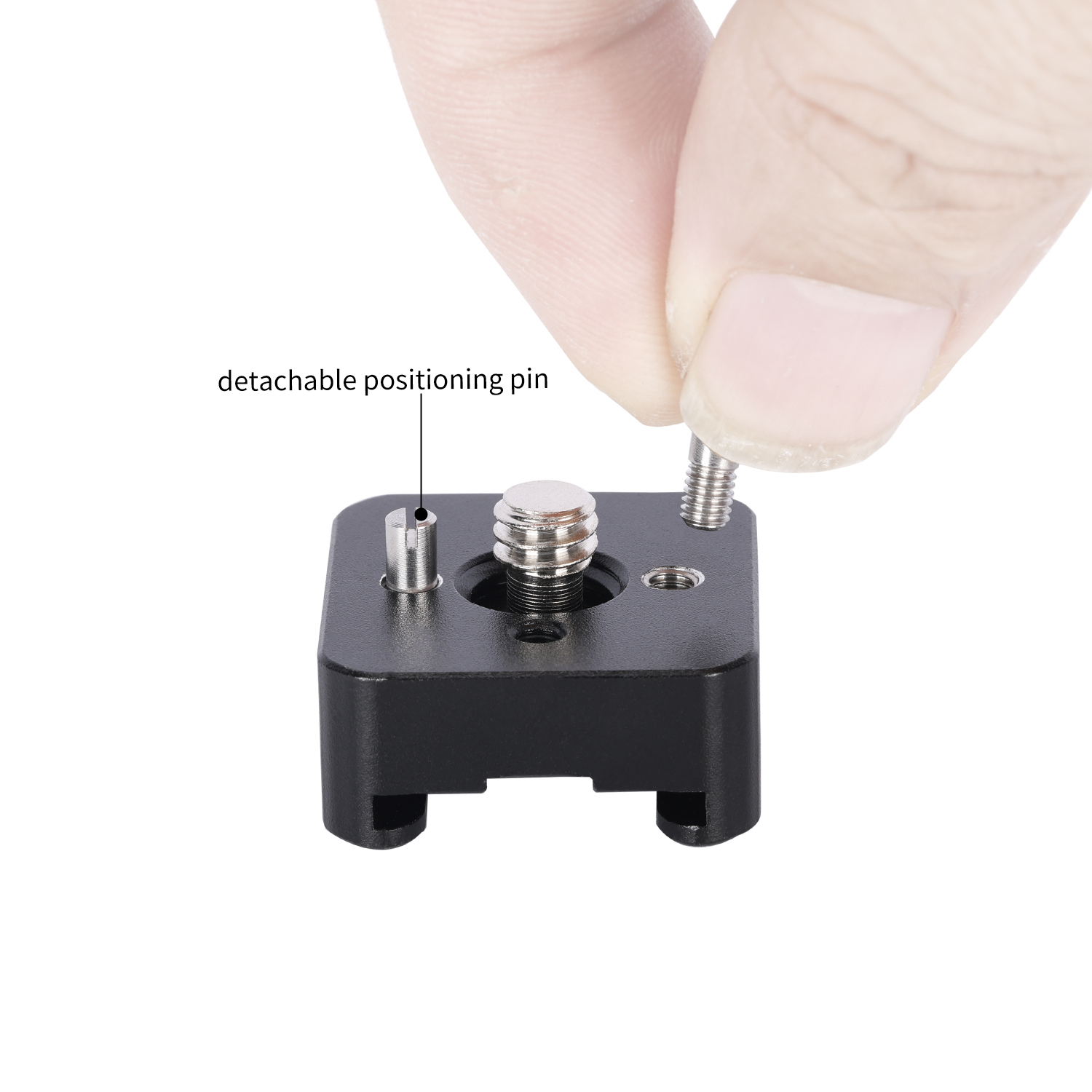 Niceyrig Cold Shoe Mount with Arri Locating Screws(3/8&1/4) Comes with Detachable Locating Pins-2Pack