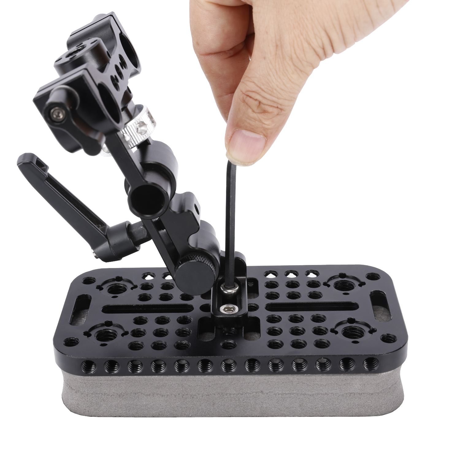 Niceyrig Adjustable Chest Pad with 15MM Dual Rail Block/Rod Clamp
