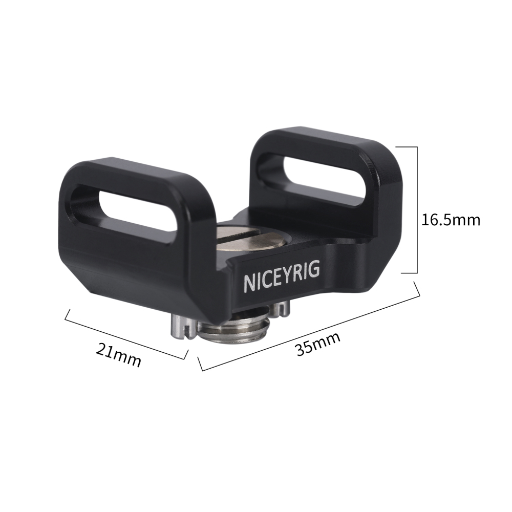 Niceyrig Camera Shoulder/Wrist Strap Hole Adaptor with Arri Locating 1/4 & 3/8 Mounting Screws