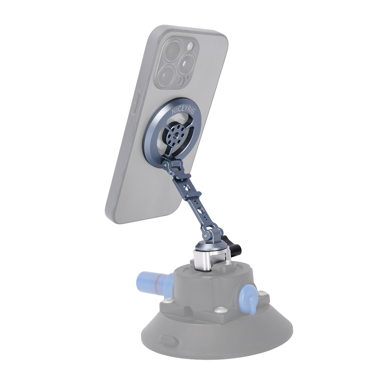 Niceyrig Magnetic Phone Mount Holder Mental Bracket with 1/4 Screw/Clod Shoe Mount/Nato Clamp for Magsafe Adaptor for Tripod Mount,Selfie Stick,Monopod,Camera Monitoring,Stabilizers,Car Suction Cup Mount and Compatible with iPhone 16/15/14/13/12 Series