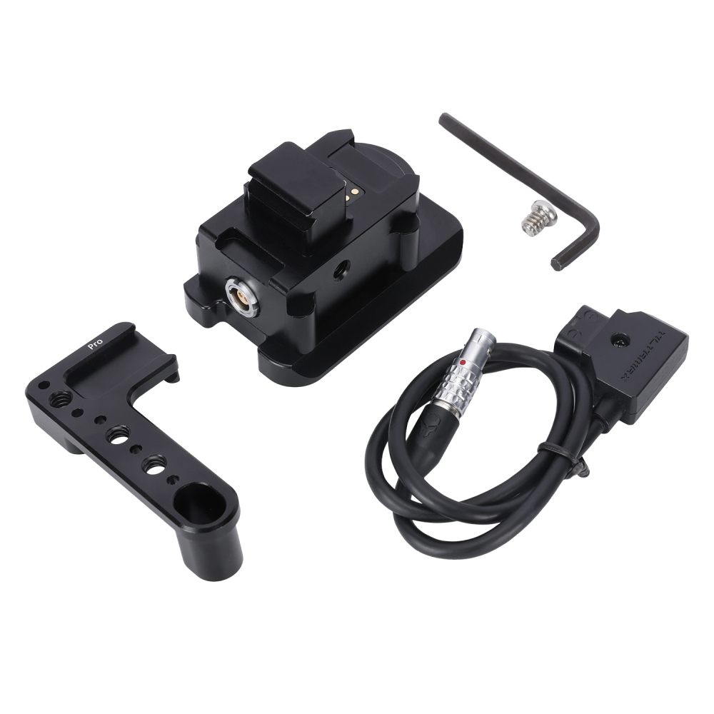 Niceyrig Power Supply Base Plate for DJI RS 2 // RS 3 Pro // RS 4 Pro with Side Holding Plate Comes with Manfrotto Dovetail
