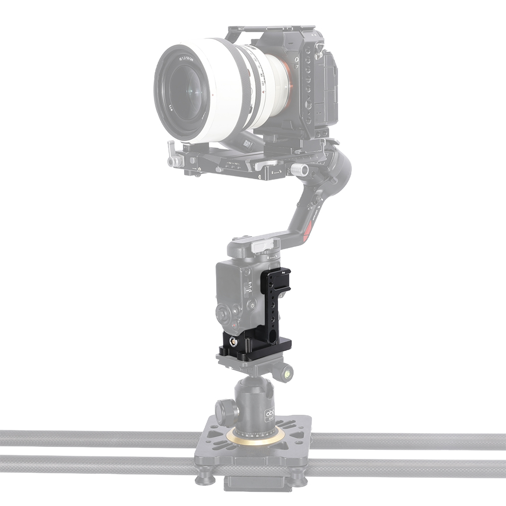 Niceyrig Power Supply Base Plate for DJI RS 2 // RS 3 Pro // RS 4 Pro with Side Holding Plate Comes with Manfrotto Dovetail