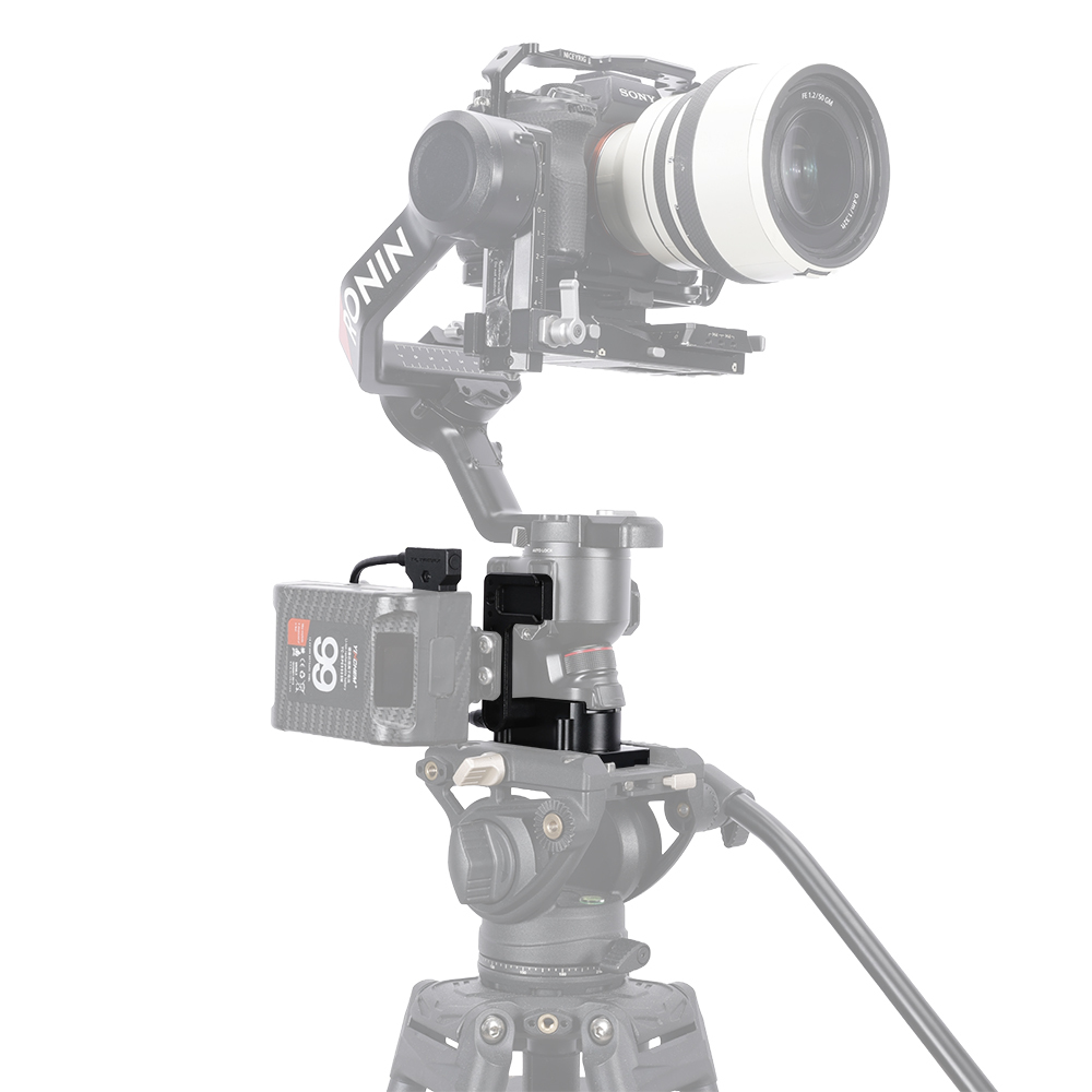 Niceyrig Power Supply Base Plate for DJI RS 3/ RS 4 with Side Holding Plate Comes with Manfrotto Dovetail