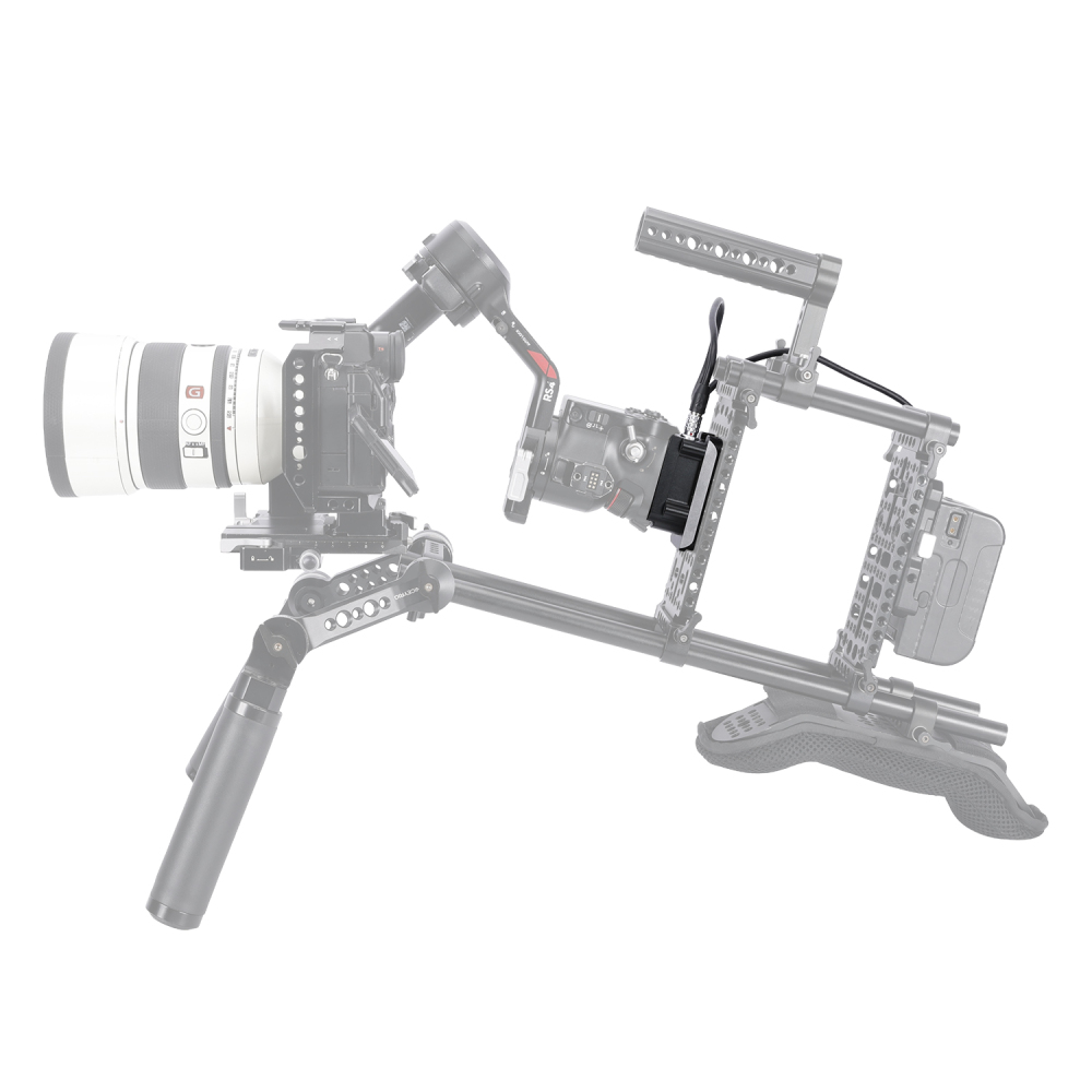 Niceyrig Power Supply Base Plate for DJI RS 3/ RS 4 with Side Holding Plate Comes with Manfrotto Dovetail