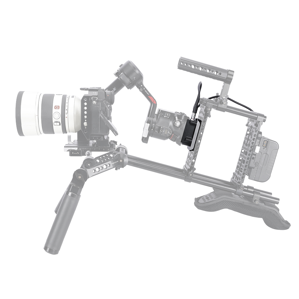 Niceyrig Power Supply Base Plate for DJI RS 2 // RS 3 Pro // RS 4 Pro with Side Holding Plate Comes with Manfrotto Dovetail