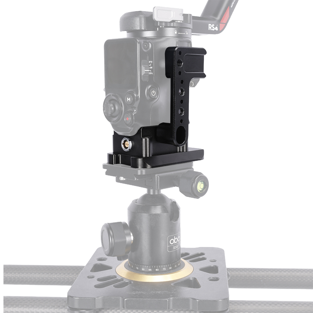 Niceyrig Power Supply Base Plate for DJI RS 3/ RS 4 with Side Holding Plate Comes with Manfrotto Dovetail