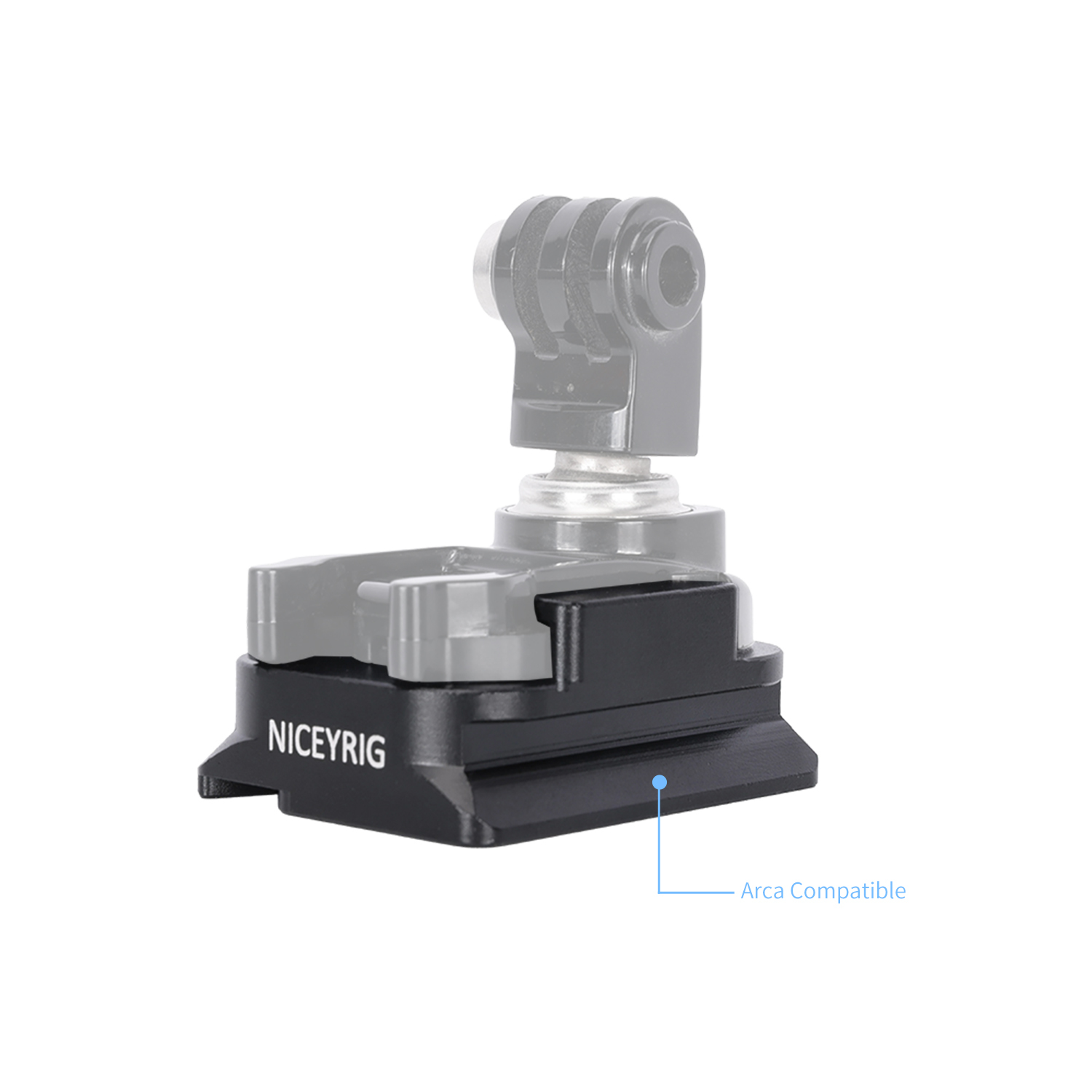 Niceyrig Arca Tripod Mount Switch Adaptor for GoPro Ball Joint Buckle (Official GoPro Mount) Compatible with GoPro Hero 12/11/10/9/8/7