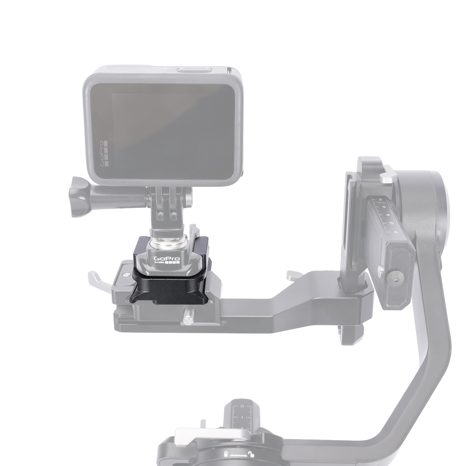 Niceyrig Arca Tripod Mount Switch Adaptor for GoPro Ball Joint Buckle (Official GoPro Mount) Compatible with GoPro Hero 12/11/10/9/8/7