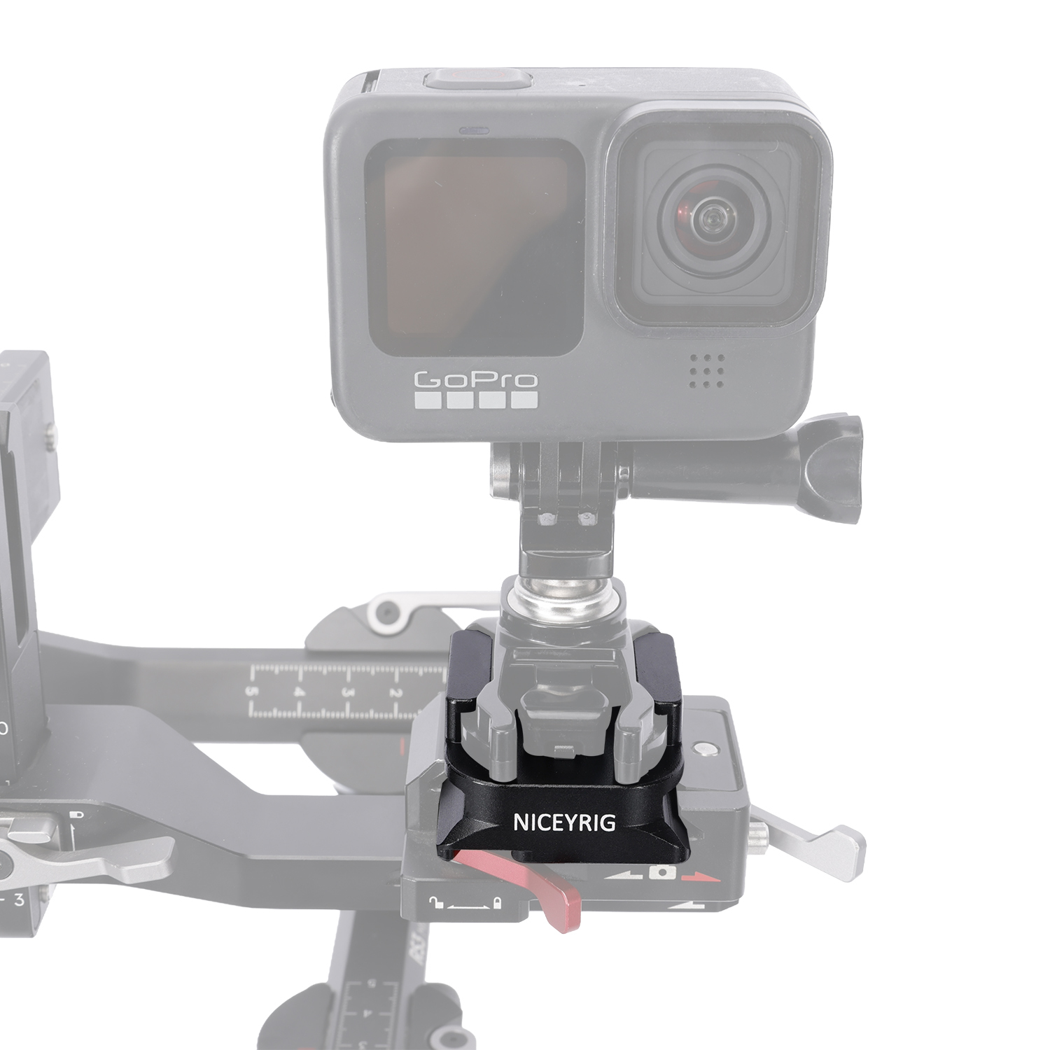 Niceyrig Arca Tripod Mount Switch Adaptor for GoPro Ball Joint Buckle (Official GoPro Mount) Compatible with GoPro Hero 12/11/10/9/8/7