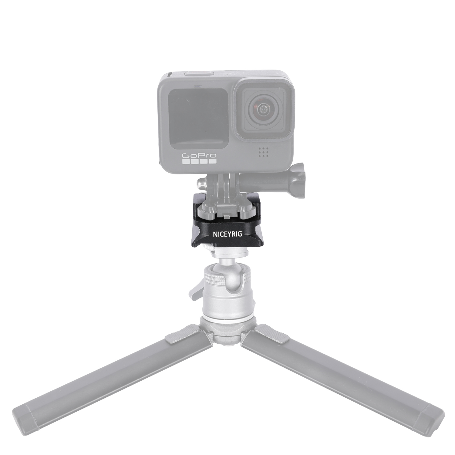 Niceyrig Arca Tripod Mount Switch Adaptor for GoPro Ball Joint Buckle (Official GoPro Mount) Compatible with GoPro Hero 12/11/10/9/8/7