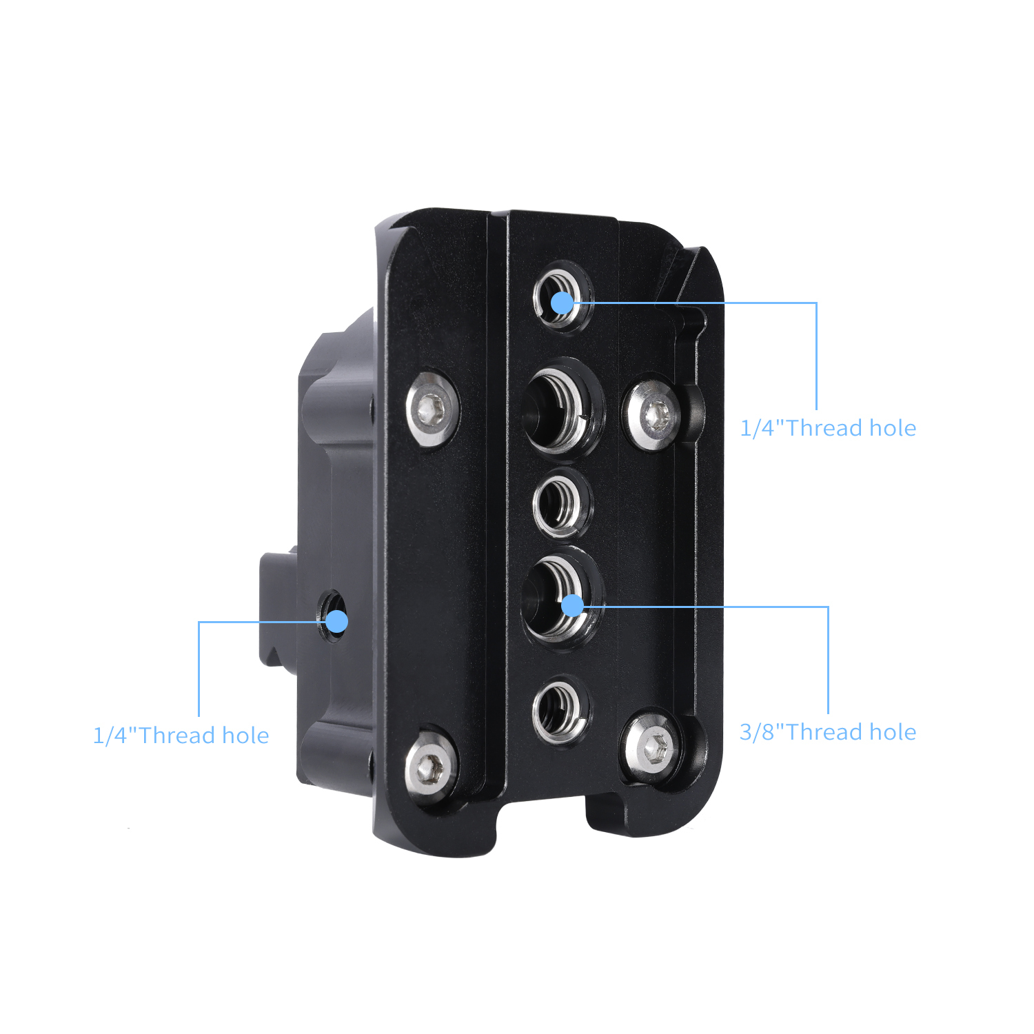 Niceyrig Power Supply Base Plate for DJI RS 3/ RS 4 with Side Holding Plate Comes with Manfrotto Dovetail