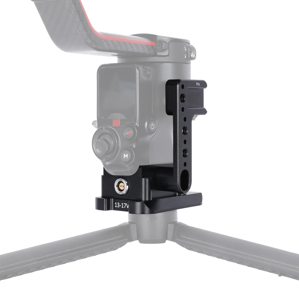 Niceyrig Power Supply Base Plate for DJI RS 2 // RS 3 Pro // RS 4 Pro with Side Holding Plate Comes with Manfrotto Dovetail
