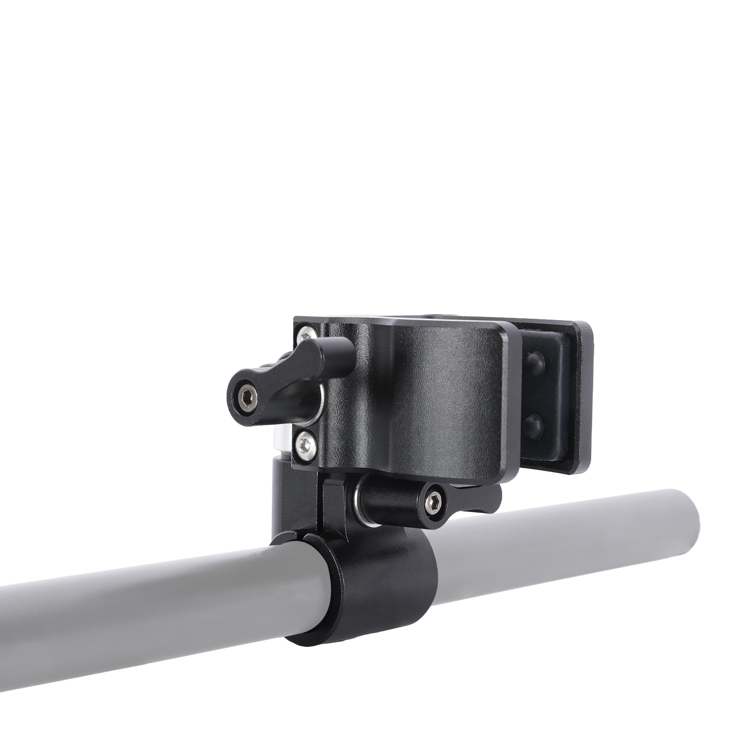 Niceyrig Shotgun Microphone Holder Clamp with 15MM Single Rod Clamp/Rail Block (18 - 35 mm)