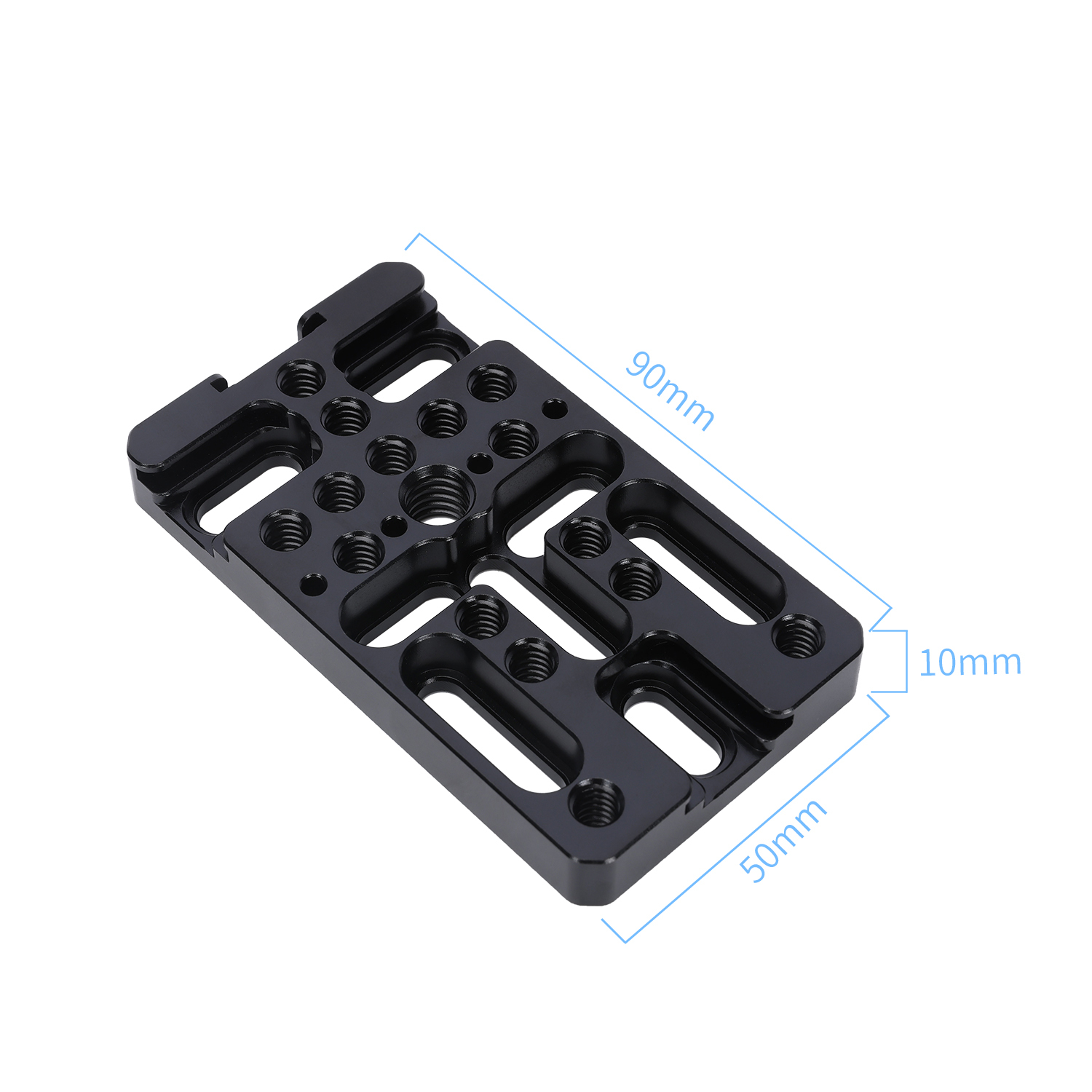 Niceyrig Mini Cheese Plate with Cold Shoe Mount and 1/4&3/8 Thread Holes