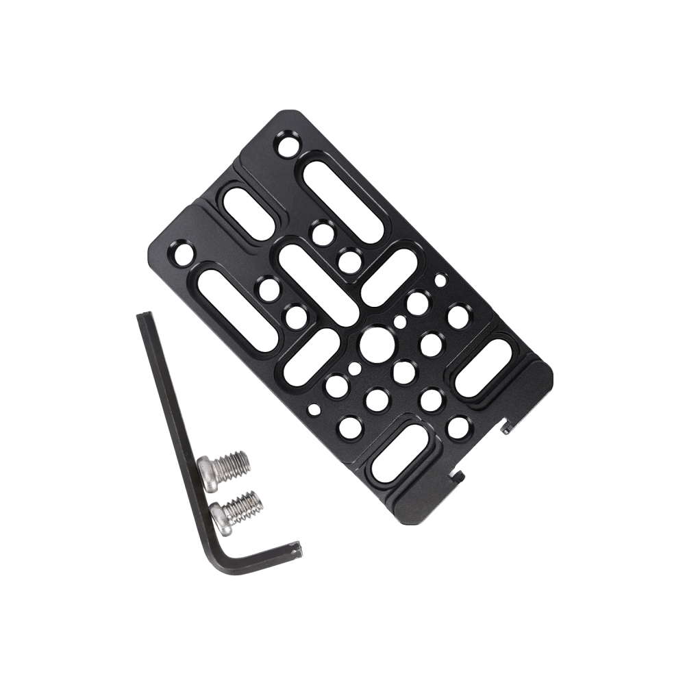 Niceyrig Mini Cheese Plate with Cold Shoe Mount and 1/4&3/8 Thread Holes