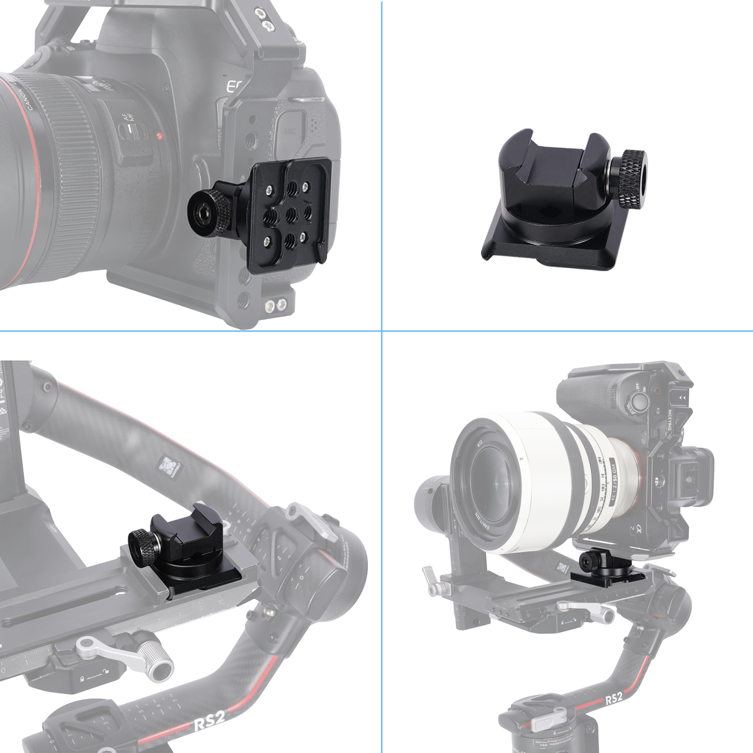 Niceyrig Nato Rail Clamp to Arca - Swiss Dovetail Plate for Portrait Mounting