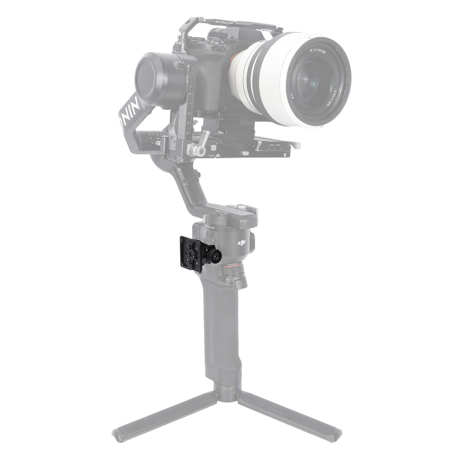 Niceyrig Nato Rail Clamp to Arca - Swiss Dovetail Plate for Portrait Mounting