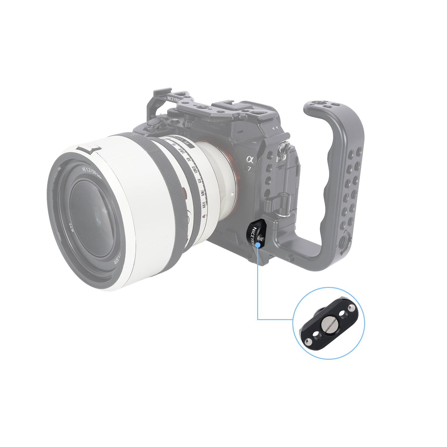 Niceyrig 42mm Nato Rail (Slider) with 1/4&3/8 Arri Locating Mounting Screw - Set of 2