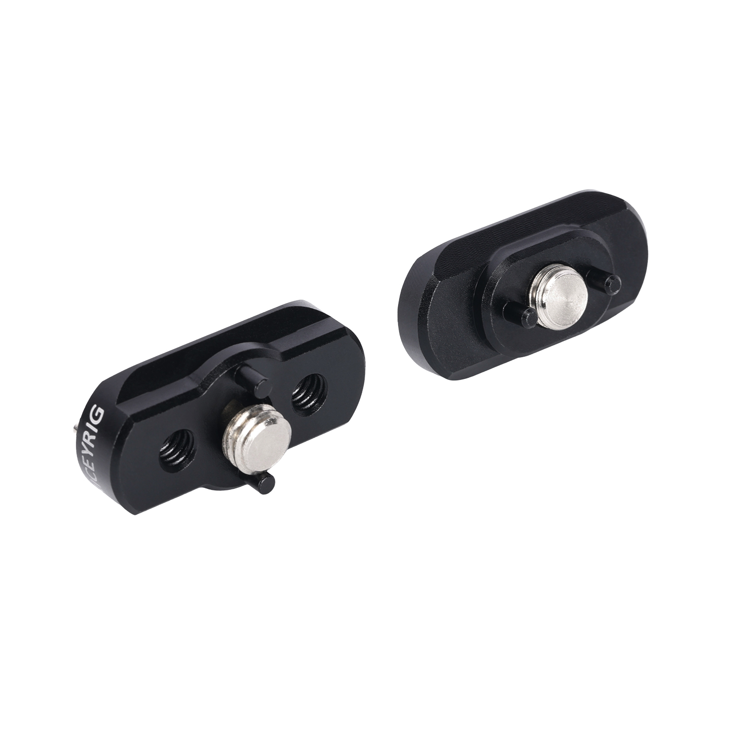 Niceyrig 42mm NATO Rail Sliders Pack with 1/4"&3/8" Arri Mounting Screw (One Horizontal & One Vertical Locating Pin Version) - 2-Piece Set