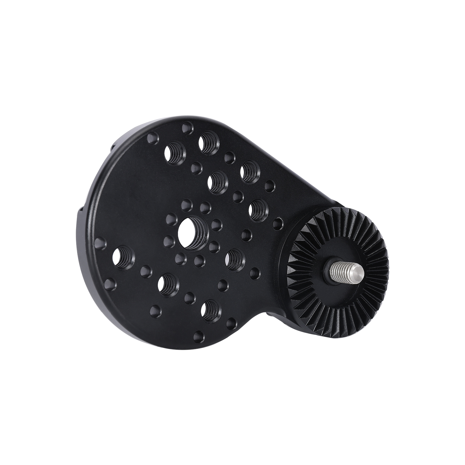 Niceyrig Video Tripod Mount Side Plate Rosette Mount (36T, M6 Thread) with Cold Shoe Mount and 1/4&3/8 Arri Locating Holes