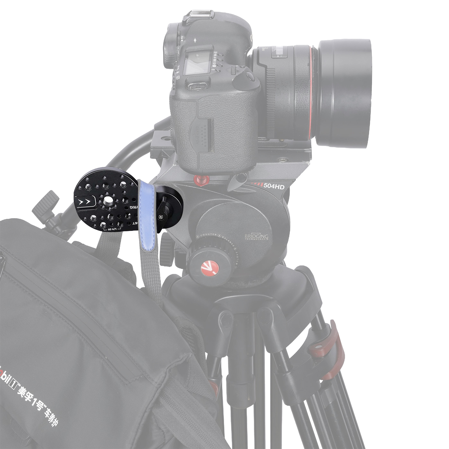 Niceyrig Video Tripod Mount Side Plate Rosette Mount (36T, M6 Thread) with Cold Shoe Mount and 1/4&3/8 Arri Locating Holes