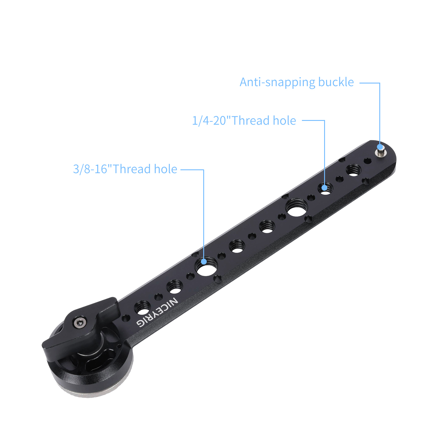 Niceyrig Arri Rosette Mount (M6 Screws) with Nato Rail Bar Comes with 1/4&3/8 Arri Locating Thread Holes