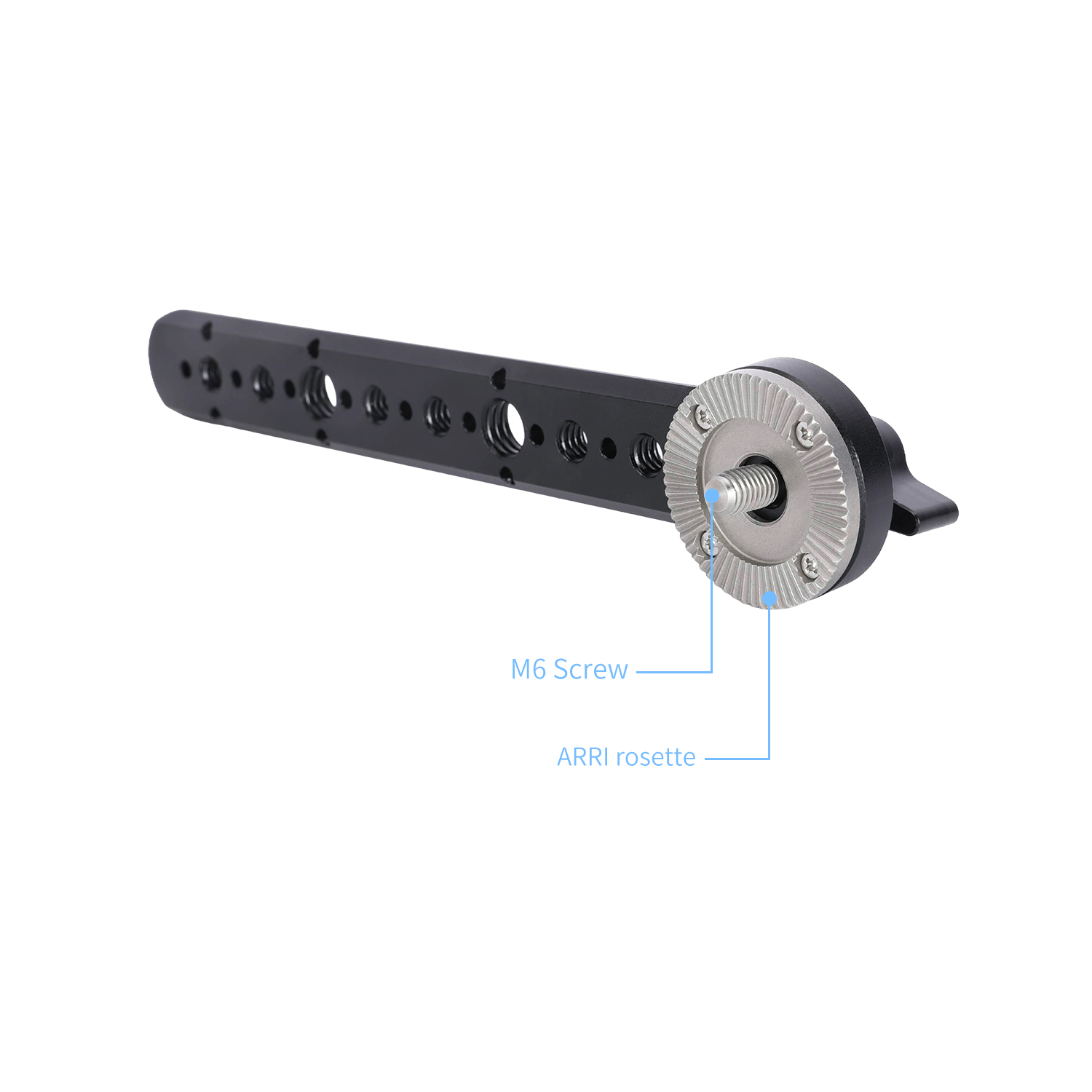 Niceyrig Arri Rosette Mount (M6 Screws) with Nato Rail Bar Comes with 1/4&3/8 Arri Locating Thread Holes