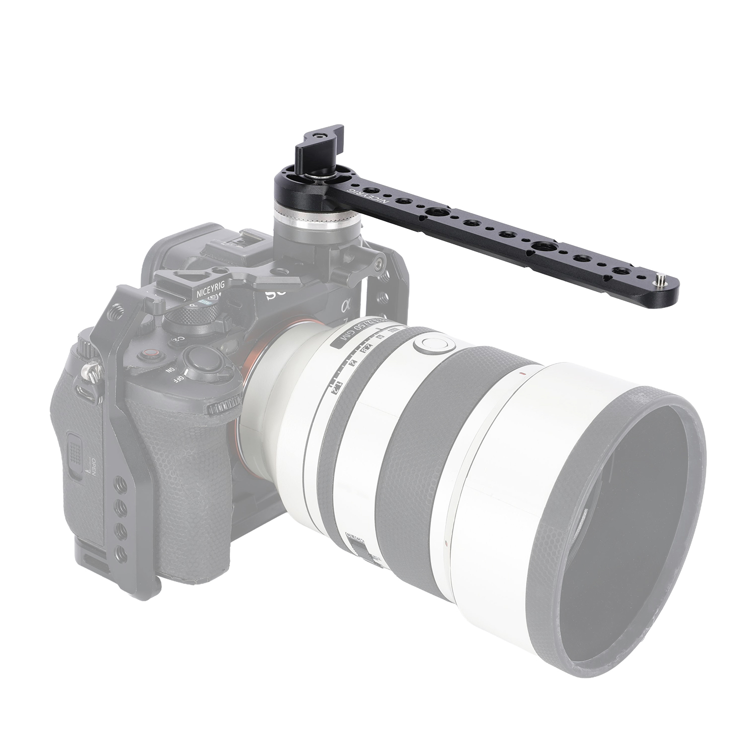 Niceyrig Arri Rosette Mount (M6 Screws) with Nato Rail Bar Comes with 1/4&3/8 Arri Locating Thread Holes