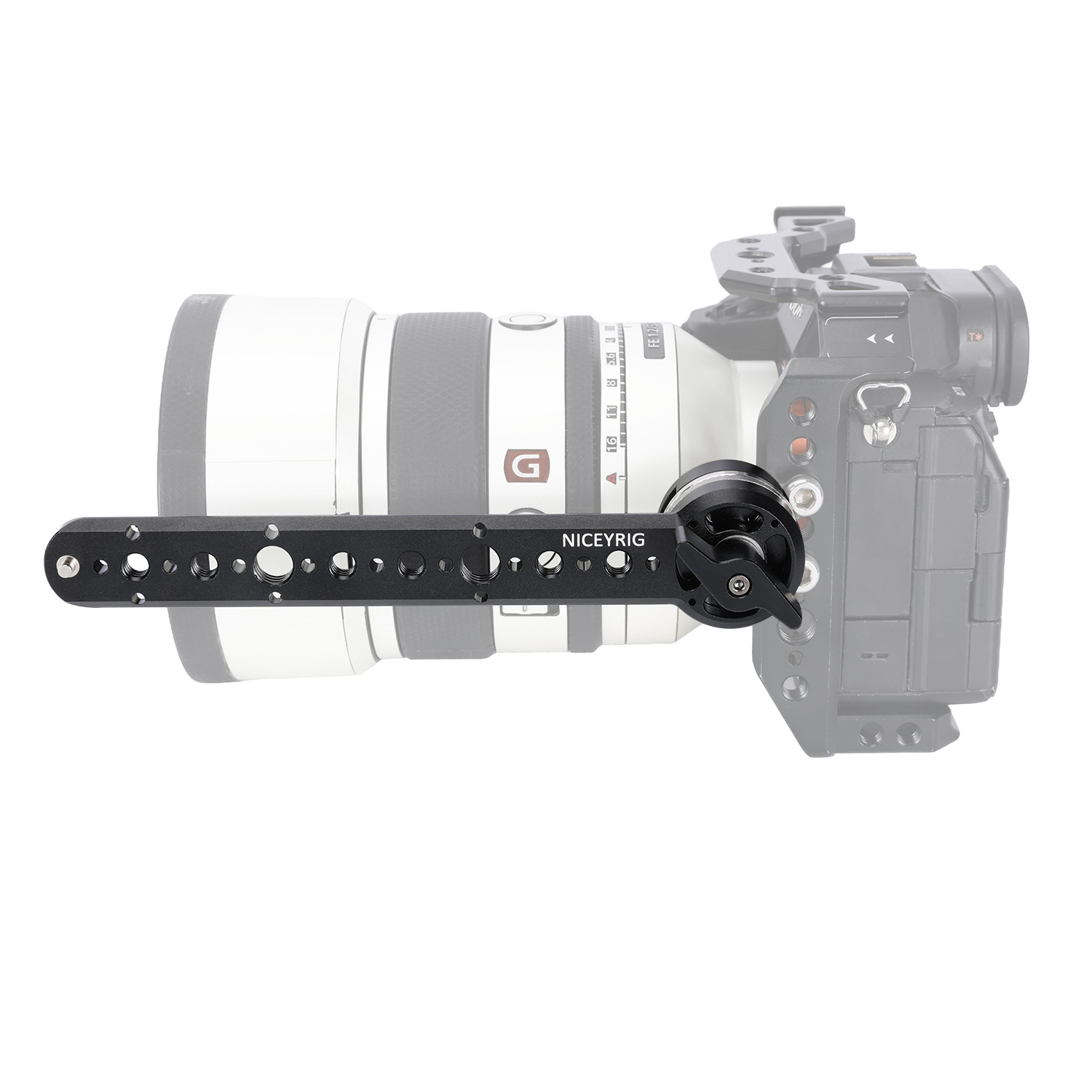 Niceyrig Arri Rosette Mount (M6 Screws) with Nato Rail Bar Comes with 1/4&3/8 Arri Locating Thread Holes