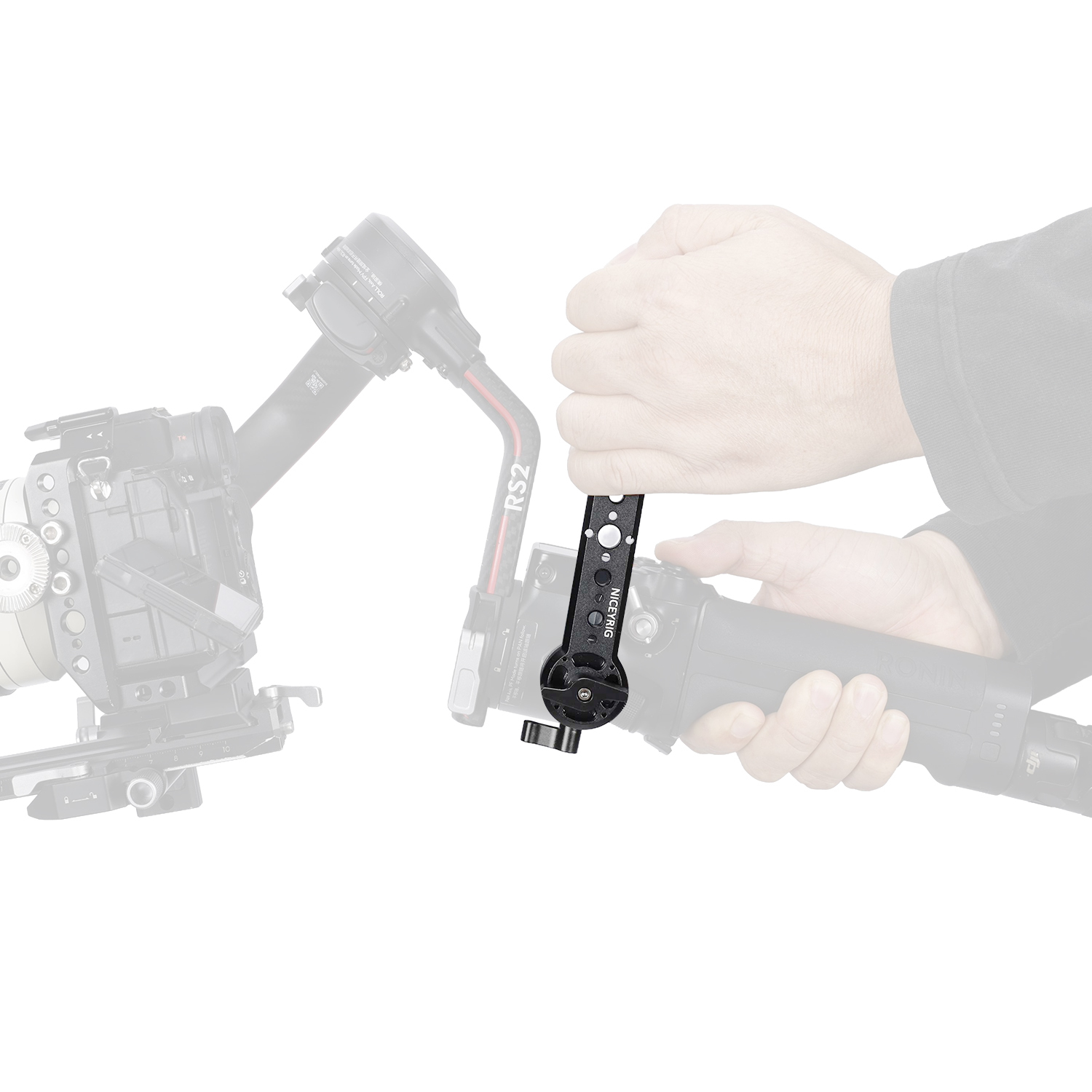 Niceyrig Arri Rosette Mount (M6 Screws) with Nato Rail Bar Comes with 1/4&3/8 Arri Locating Thread Holes
