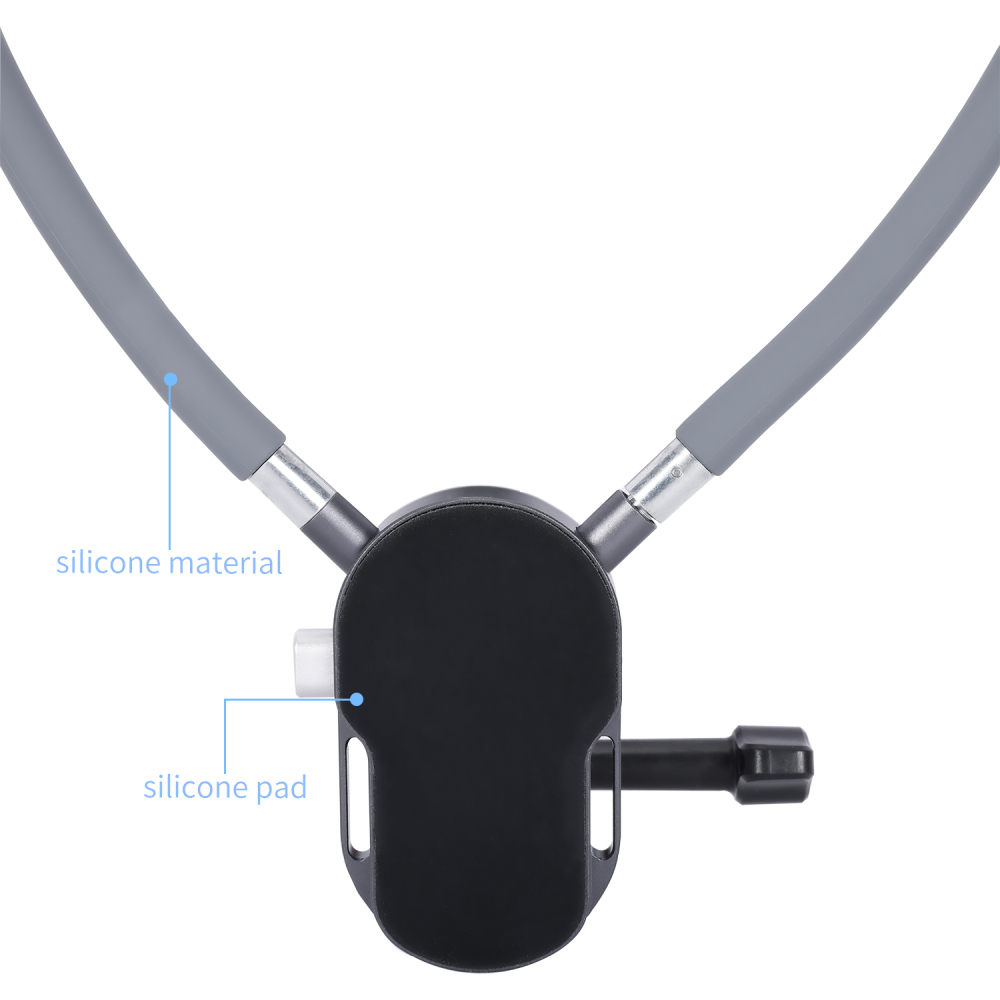 Niceyrig Metal Neck Mount for Action Camera,Magnetic Quick Release Hands Free Holder with Anti-Shake Strap for GoPro Cycling Travel Vlog POV Shots