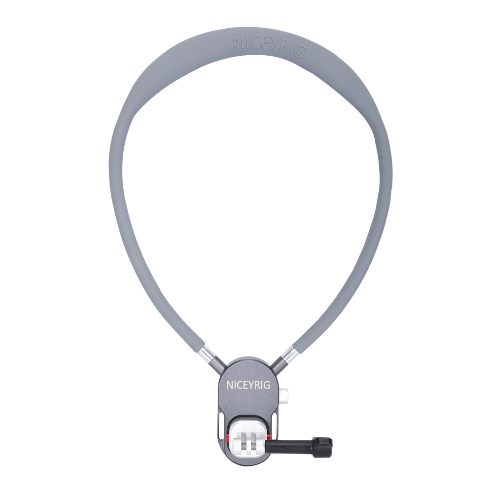 Niceyrig Metal Neck Mount for Action Camera,Magnetic Quick Release Hands Free Holder with Anti-Shake Strap for GoPro Cycling Travel Vlog POV Shots