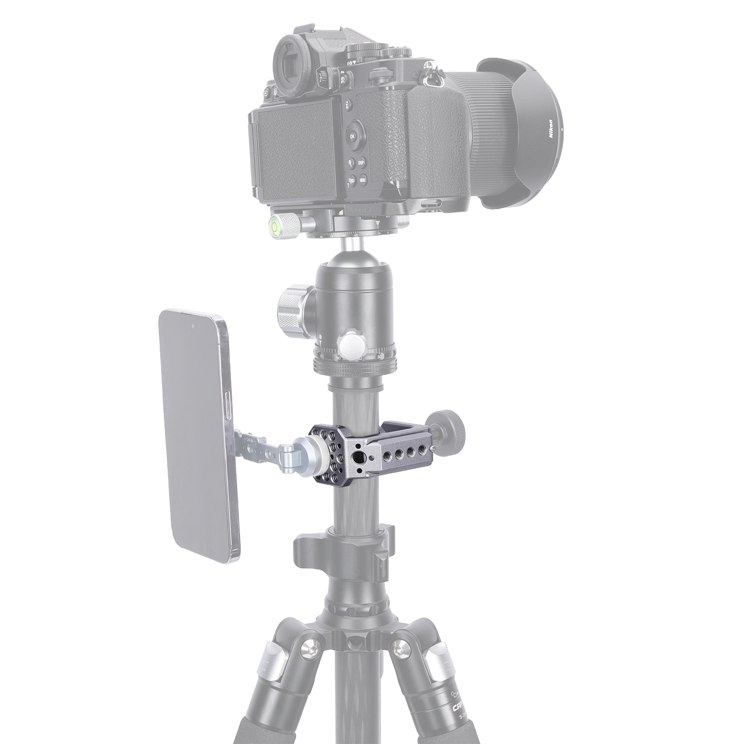 Niceyrig C-Clamp Metal Desktop Mount for Camera/Smartphone Holder Adjustable Desk Clamp Comes with Cold Shoe Mount,1/4&3/8 Arri Locating Holes and Nato Rail