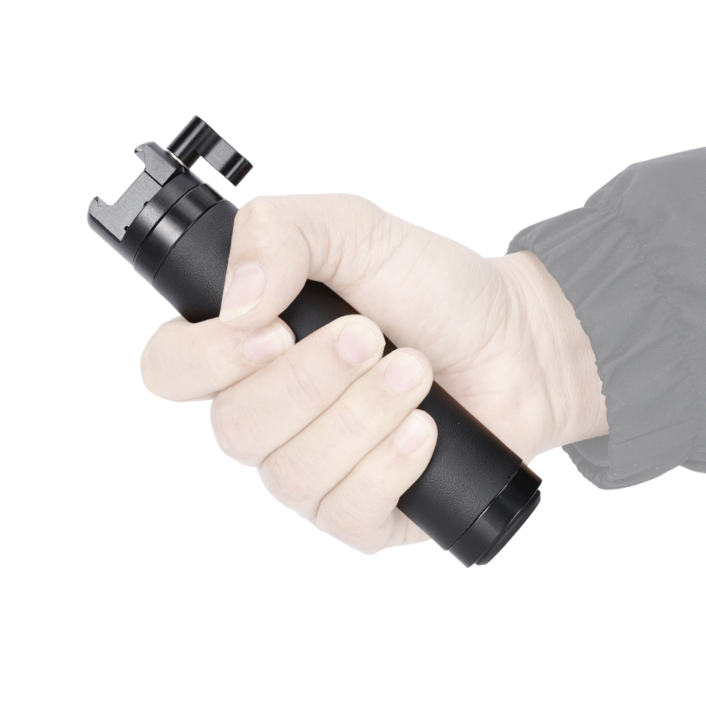Niceyrig Nato Clamp Leather Handle Camera Grip for DSLR Camera Supports Quick Release & Mount