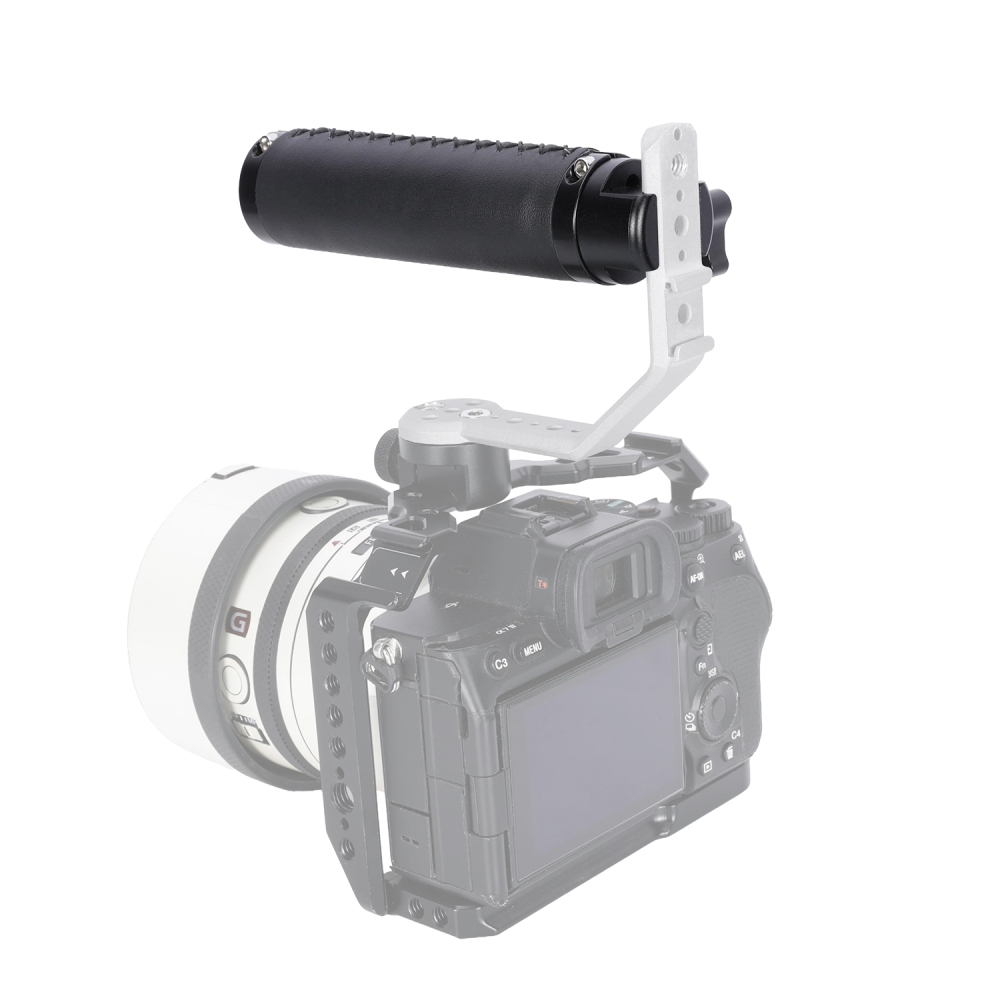 Niceyrig Nato Clamp Leather Handle Camera Grip for DSLR Camera Supports Quick Release & Mount