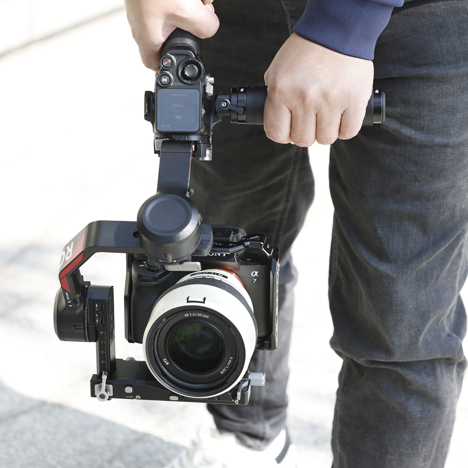 Niceyrig Nato Clamp Leather Handle Camera Grip for DSLR Camera Supports Quick Release & Mount