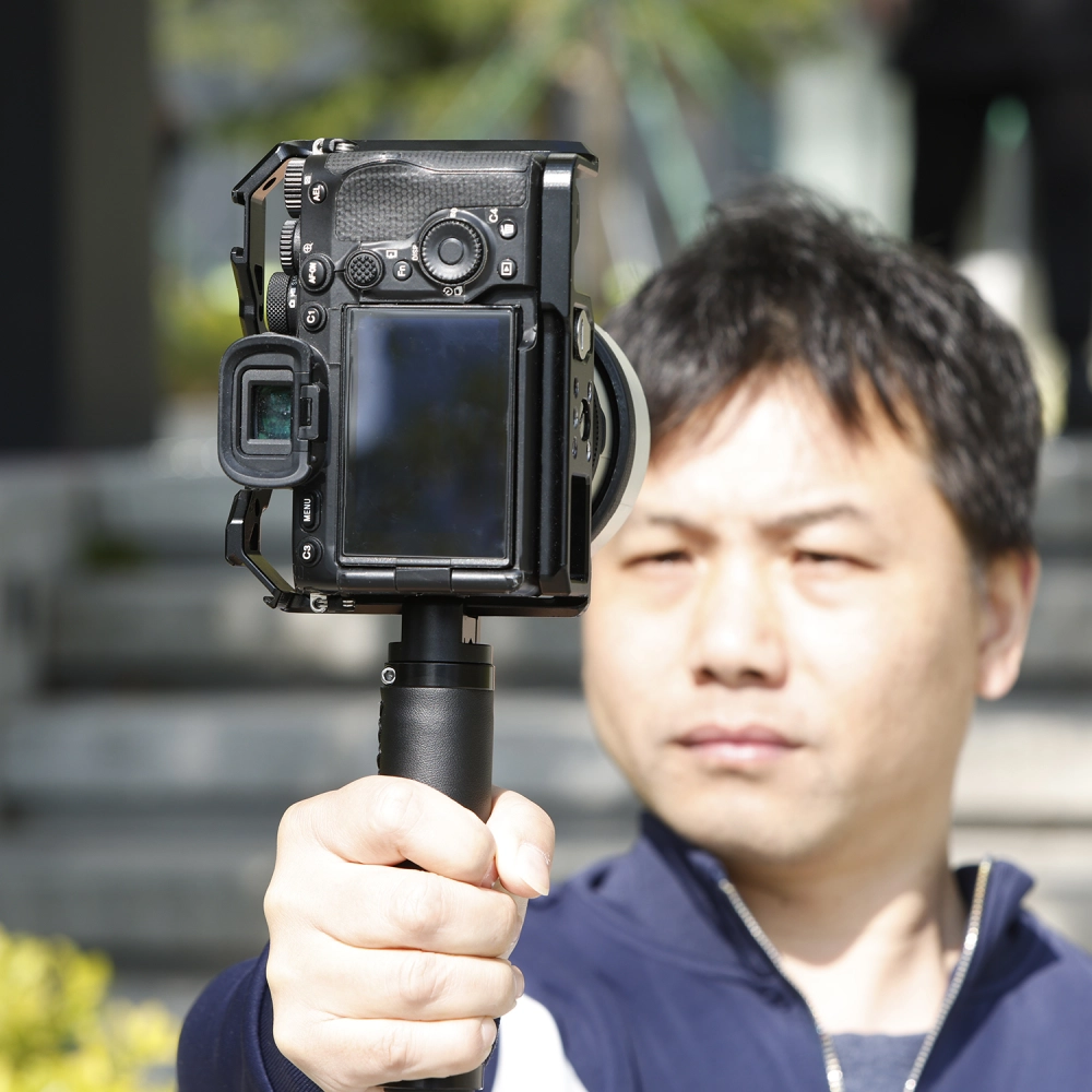 Niceyrig Nato Clamp Leather Handle Camera Grip for DSLR Camera Supports ...