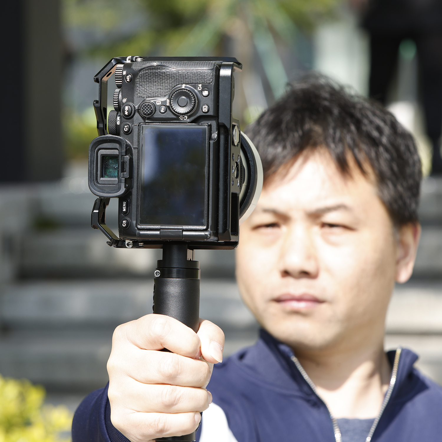 Niceyrig Nato Clamp Leather Handle Camera Grip for DSLR Camera Supports Quick Release & Mount