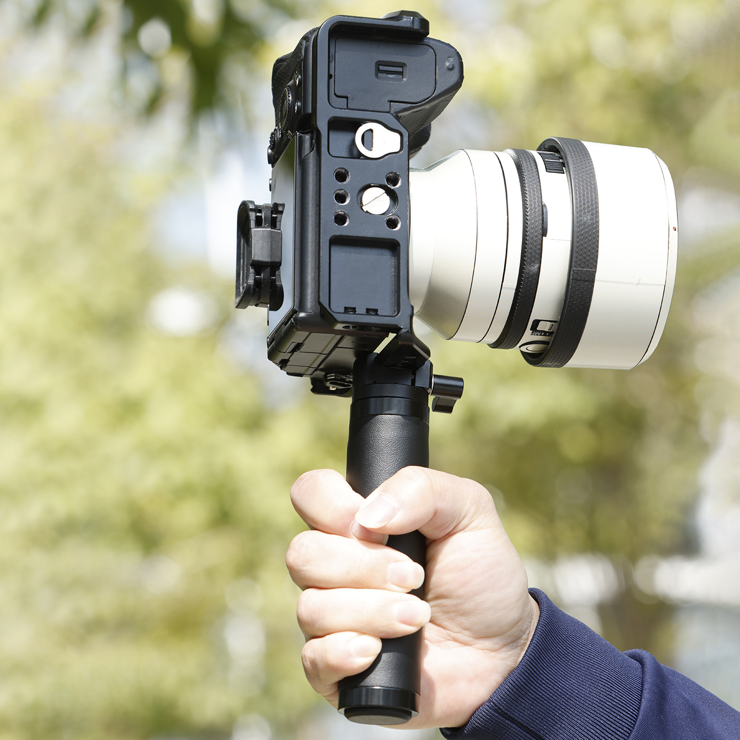 Niceyrig Nato Clamp Leather Handle Camera Grip for DSLR Camera Supports Quick Release & Mount