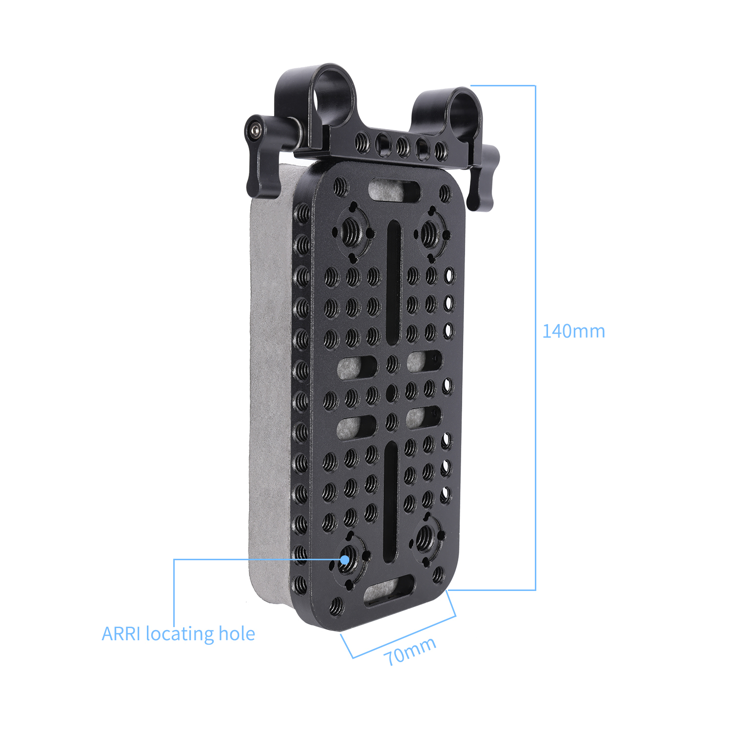 Niceyrig Chest Pad with 15MM Dual Rod Clamp for DSLR Camera Support
