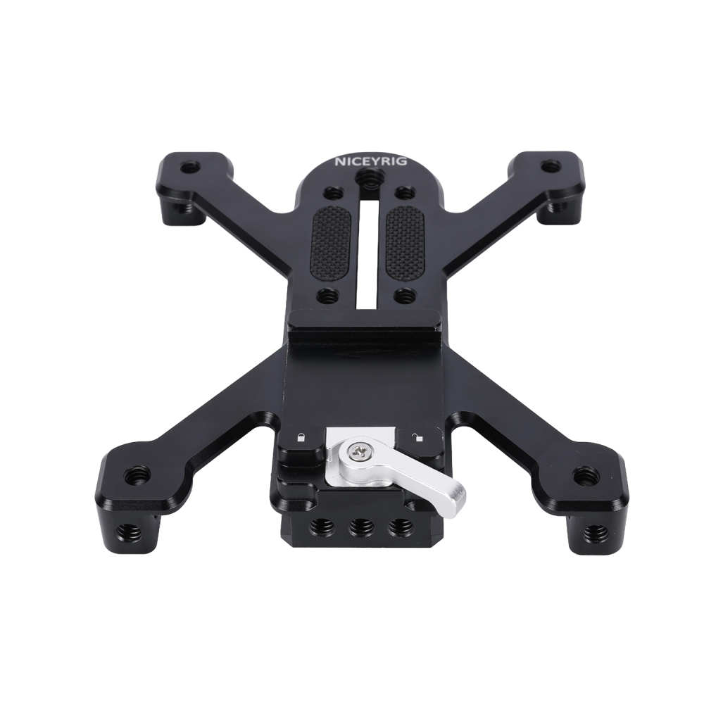 Niceyrig Arca - Type Quadruped Baseplate Support With QR Arca Dovetail Clamp All-in-One Mounting Solution for Tripod Mount