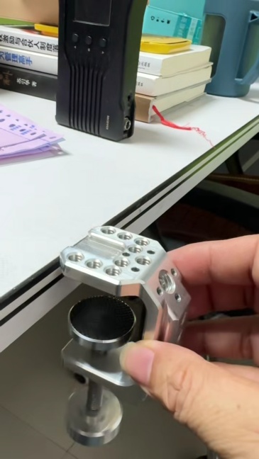 Niceyrig C-Clamp Metal Desktop Mount for Camera/Smartphone Holder Adjustable Desk Clamp Comes with Cold Shoe Mount,1/4&3/8 Arri Locating Holes and Nato Rail