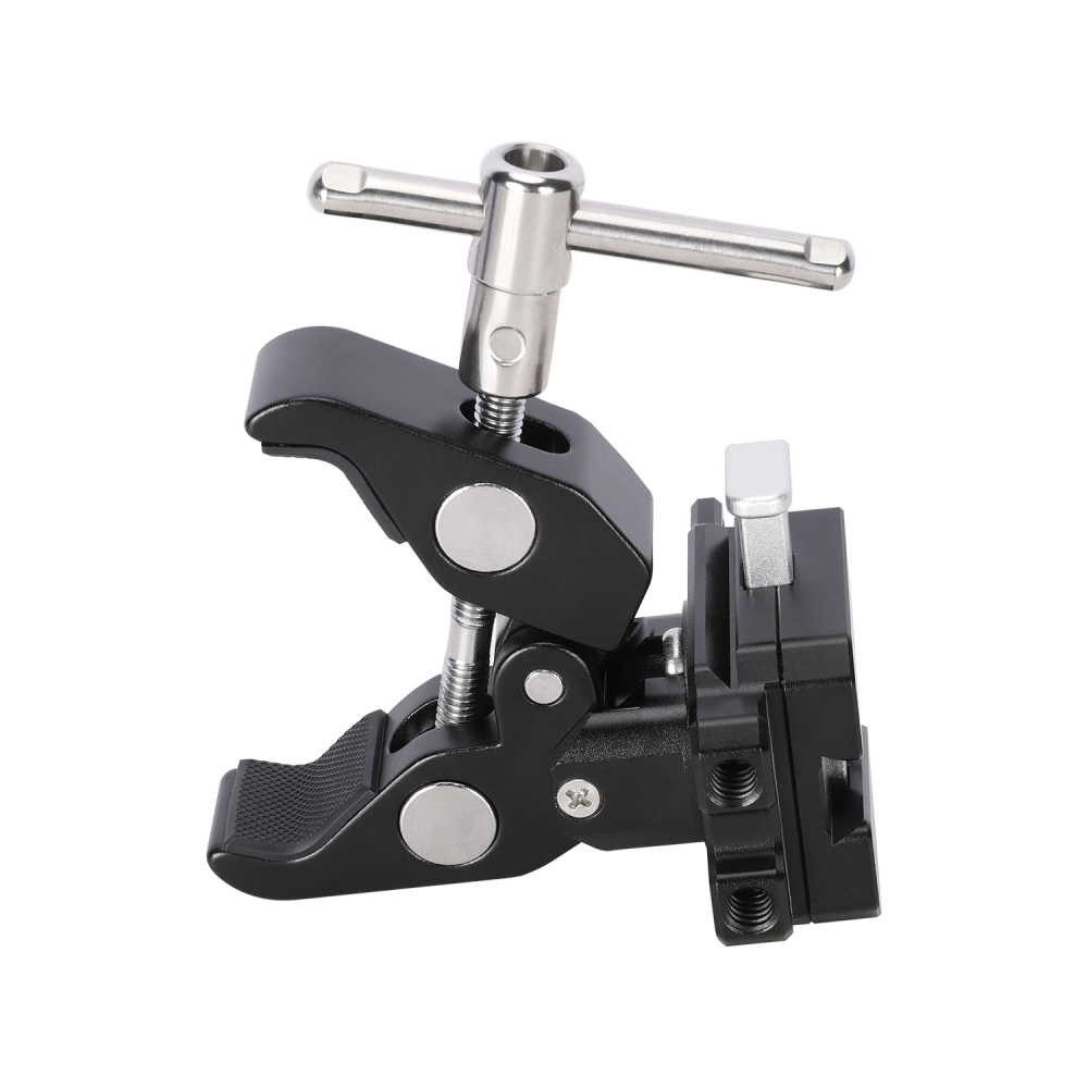 Niceyrig Super Clamp with V-Lock Mount Quick Release Adaptor for DSLR Camera Battery - Max Clamp Opening 55mm