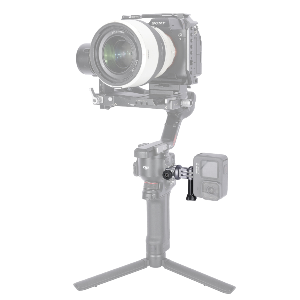 Niceyrig Action Camera Adaptor Mount with Nato Clamp for GoPro Hero Series DJI Osmo Action Insta 360 Ace Pro X3 X4 Yi 4K AKASO Most of Action Cameras