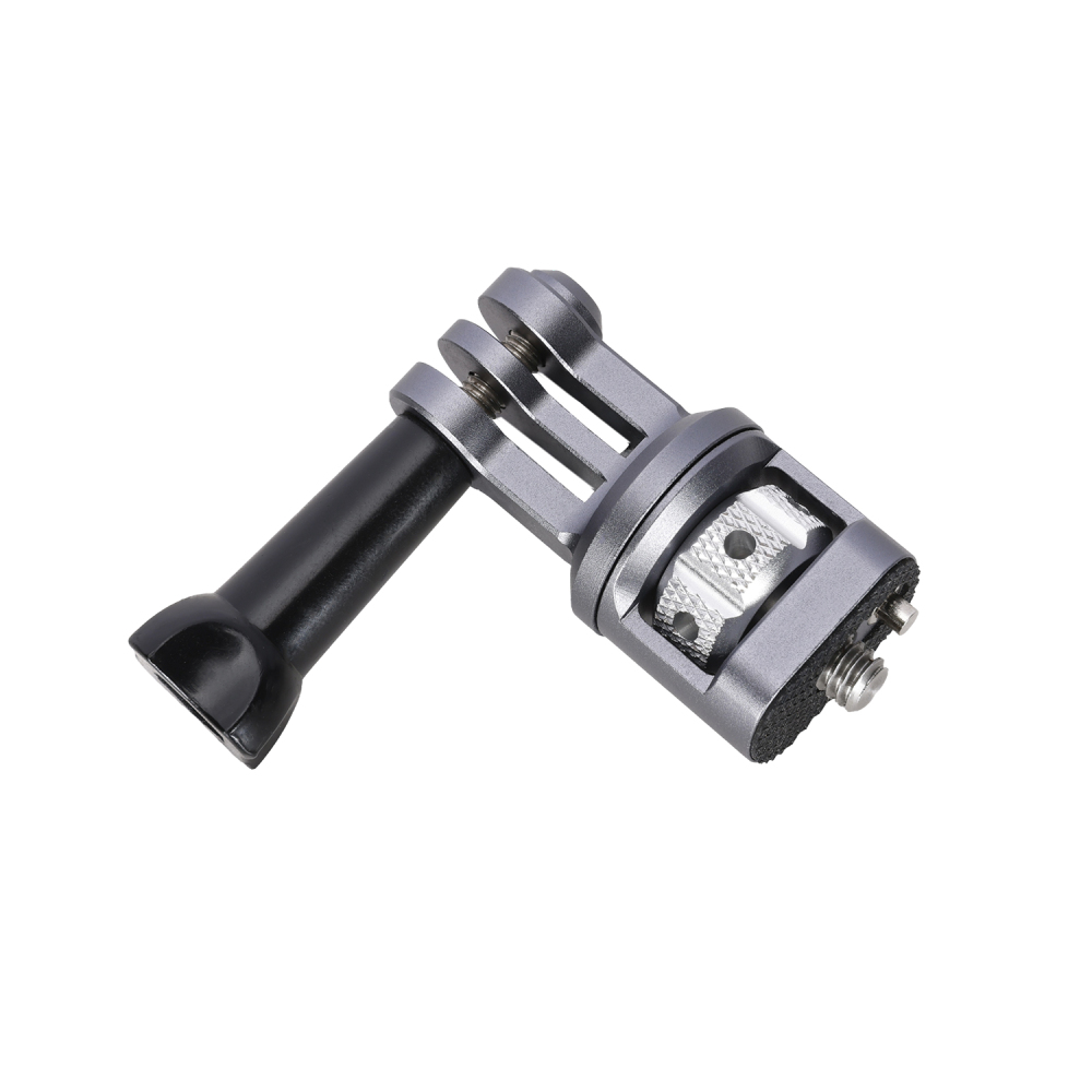 Niceyrig Action Camera Mount Adapter, 1/4"-20 Screw with Retractable Locating Pin for Cage & Gimbal, 360° Rotation Damped Adjustment, Compact & Stable for GoPro Hero 12/11/10/9, DJI Osmo Action, Insta 360