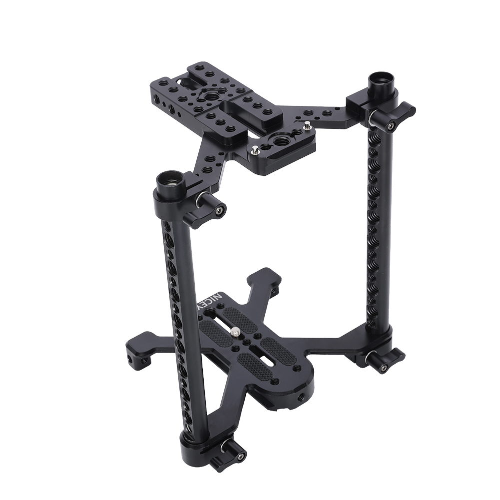 Niceyrig Camera Cage Kit with 4-Claw Arca Base for Sony/Nikon/Canon DSLR Cameras with Battery Grip