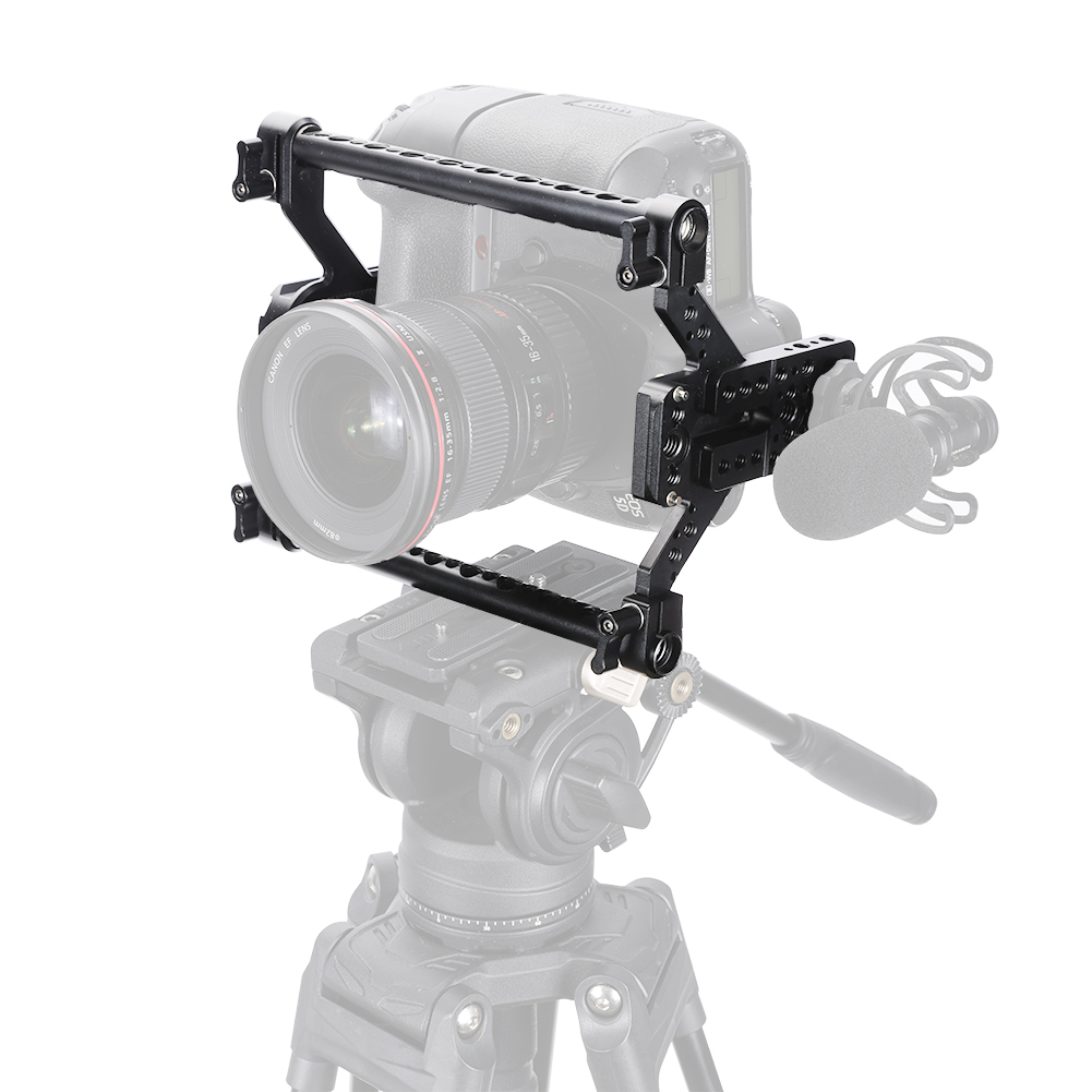 Niceyrig Camera Cage Kit with 4-Claw Arca Base for Sony/Nikon/Canon DSLR Cameras with Battery Grip